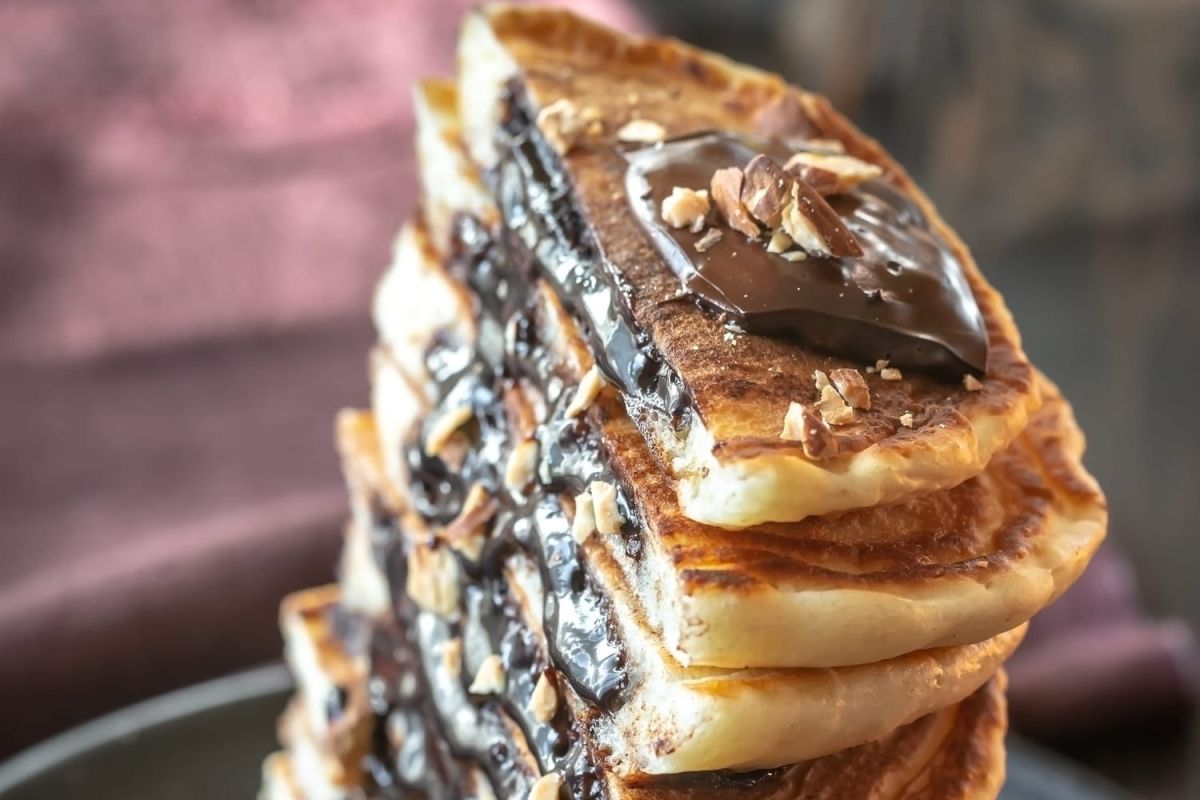 Les pancakes gourmands à la pâte à tartiner de Cyril Lignac