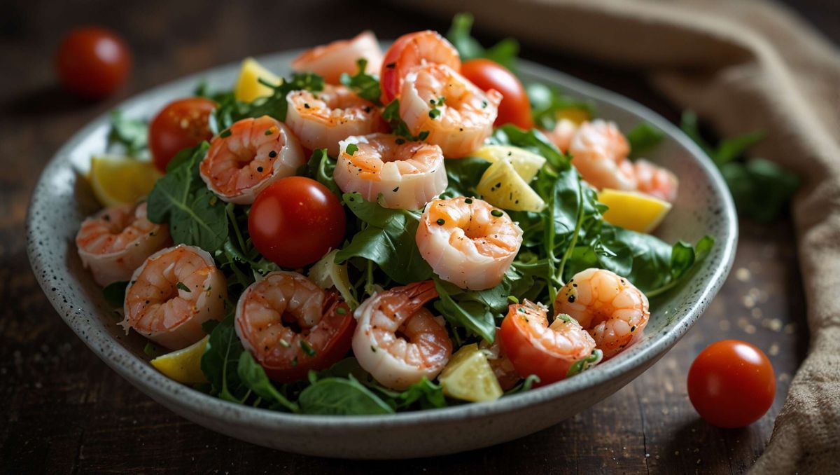 Explorez les saveurs de l'été avec une salade de farfalles aux crevettes roses