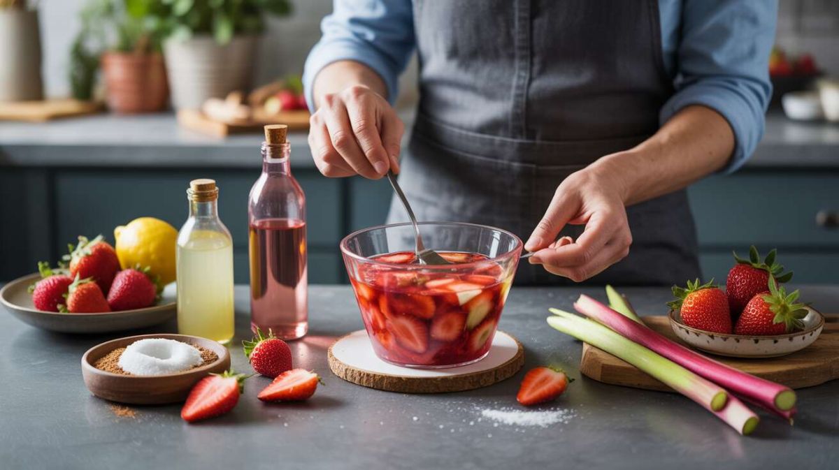 Découvrez la compote légère fraises-rhubarbe pour un dessert plein de saveurs