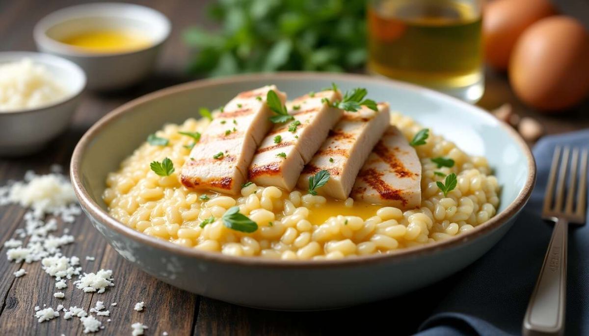 Recette facile de risotto au poulet