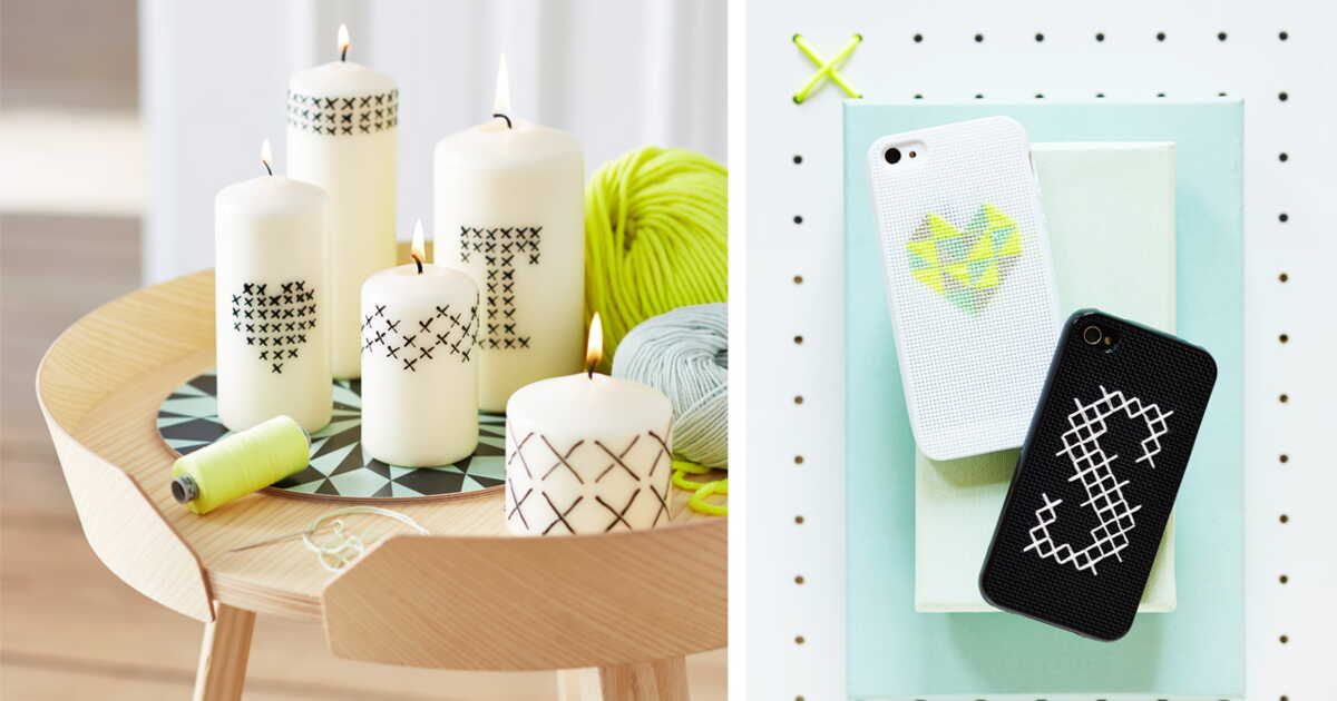 Les tendances déco : le point de croix XXL en trompe-l'œil