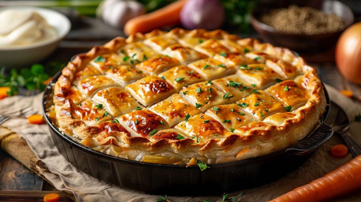 Une tourte au poulet croustillante : la recette incontournable
