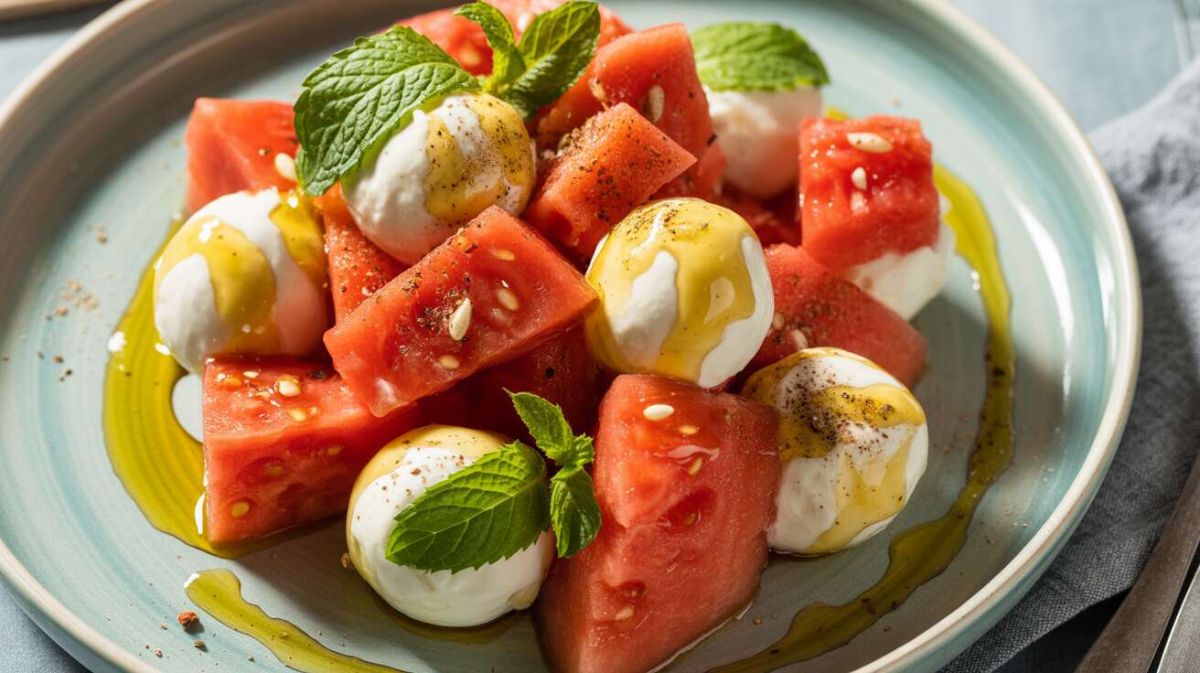 Salade de pastèque et melon, un délice d'été à savourer