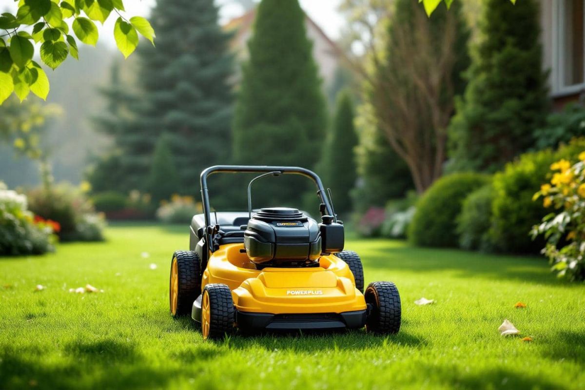 Dites adieu à l'herbe haute avec la tondeuse POWERPLUS à 54,99€ chez Cdiscount