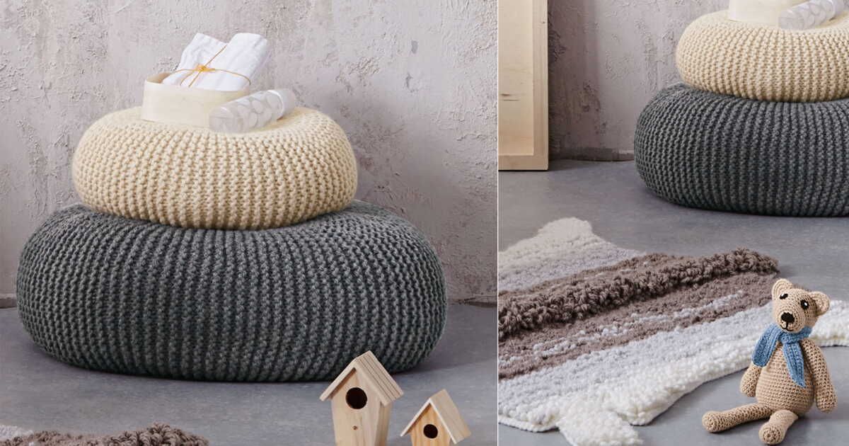 Les poufs au point mousse : l'art du confort revisité