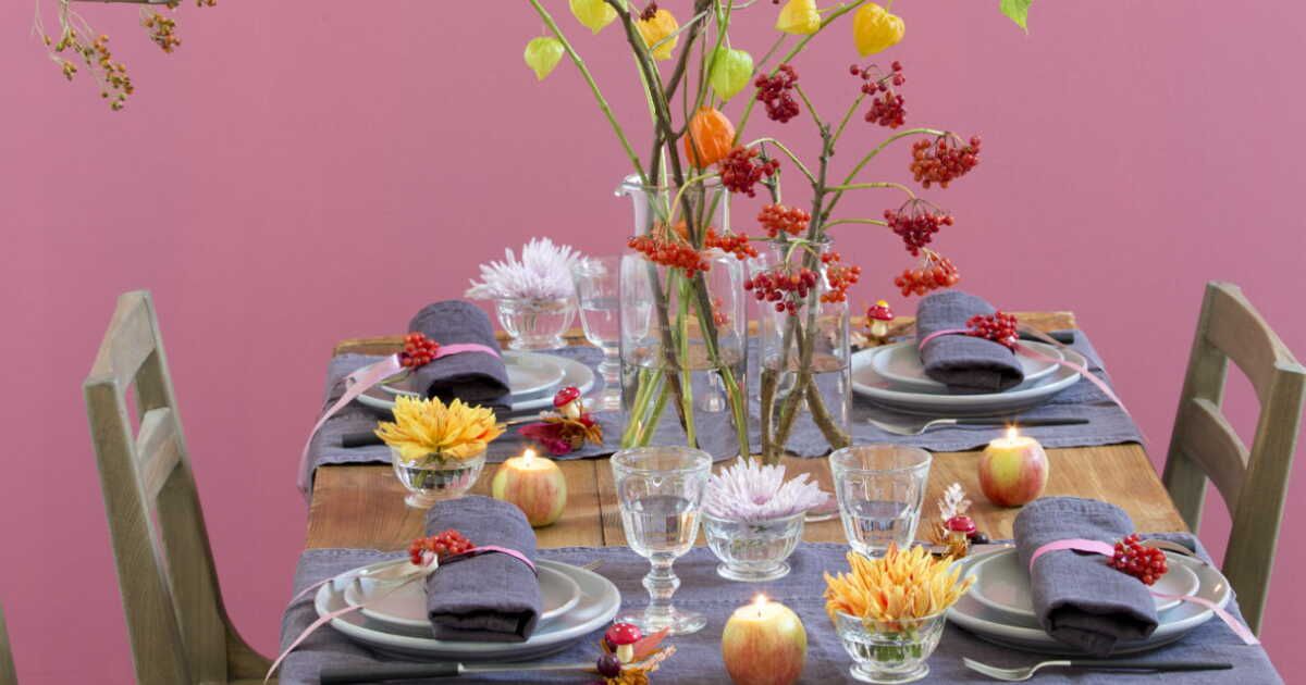 Déco de table : une table d'automne