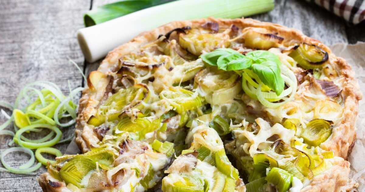 Dégustez la tarte poireaux et chèvre à la manière de Cyril Lignac