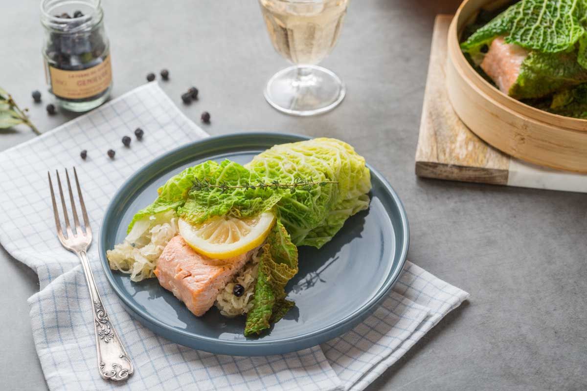 Quand la choucroute sublime la truite en papillote