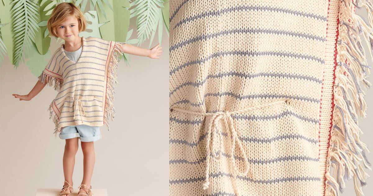 Le poncho rayé : un vêtement ludique et stylé pour les enfants