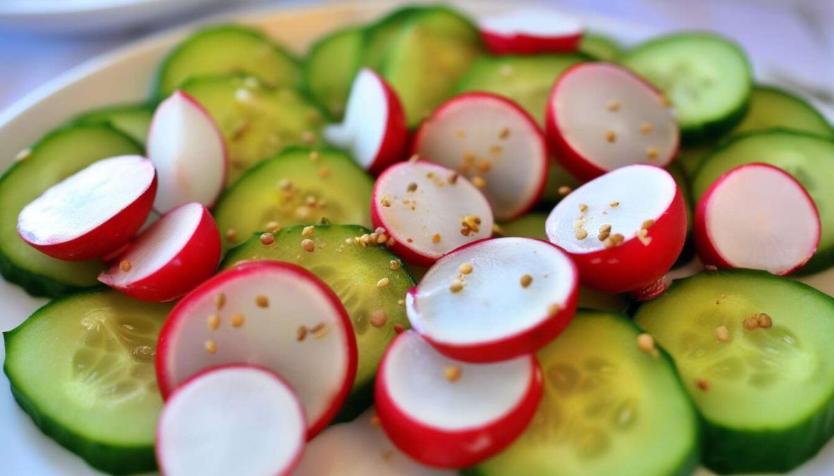 Une salade croquante de radis et concombre pour éveiller vos papilles