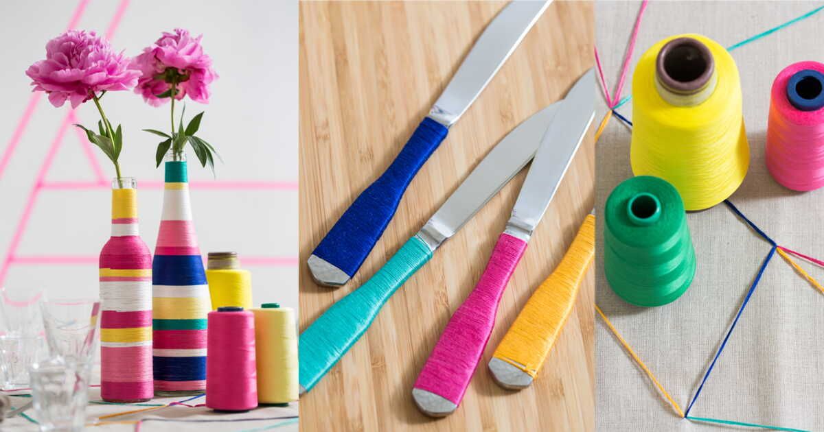 Découvrez l'art de décorer un vase avec du fil créatif