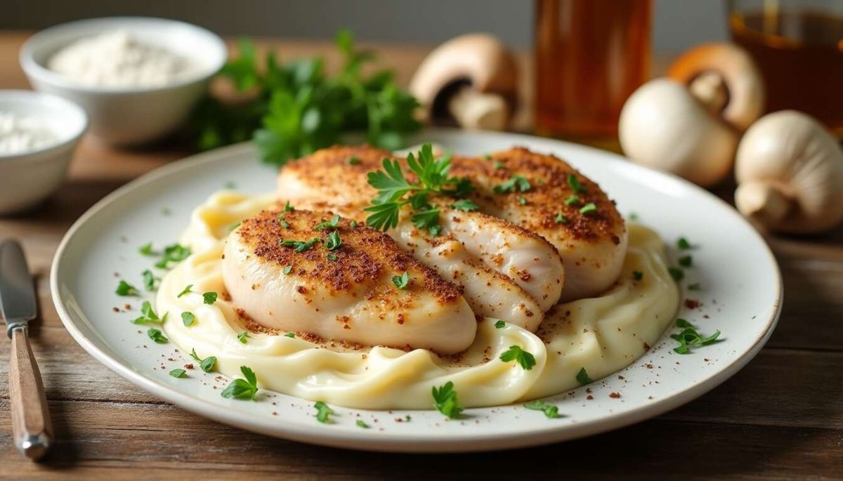 Redécouvrez le poulet à la crème et champignons en version onctueuse