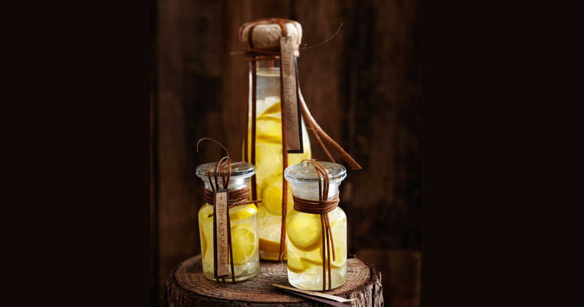 La douceur éclatante de la liqueur de citron au sucre candi