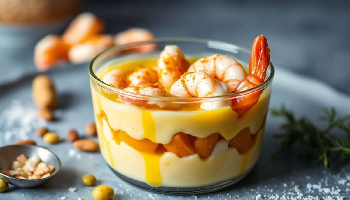 Des verrines savoureuses qui mélangent potimarron et crevettes